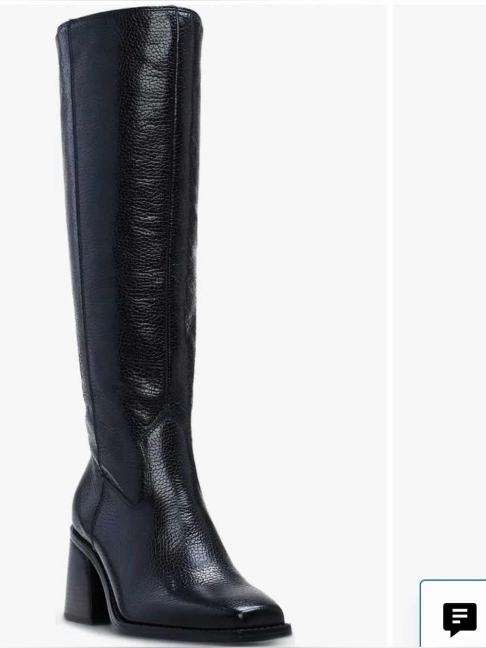 Vince Camuto Black Over-the-Knee Block Heel Boots (genuine leather)